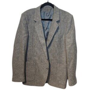 Serge Saint Yves brown tweed wool blazer